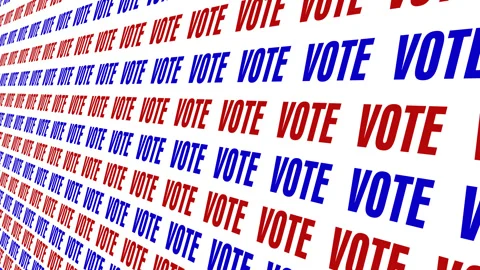 Election vote words on white background for presidential election campaign Video stock 269135374