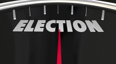 Election Voting Democracy Campaign Nomination Speedometer 3d Illustration Stock Footage 62936101