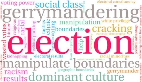 Election Word Cloud Illustrazione stock