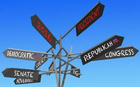Elections 2016 conceptual post Stock Photos