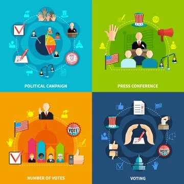 Elections Concept Set Stock Illustration