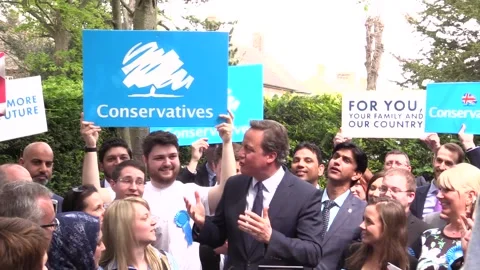 Elections: David Cameron speech in Peterborough Stock Footage 149139085