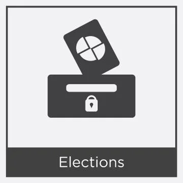 Elections icon isolated on white background Free Stock Illustration