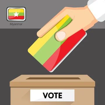 The elections in Myanmar Stock Illustration