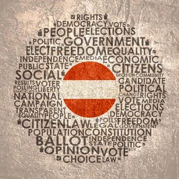 Elections relative tags cloud Stock Illustration