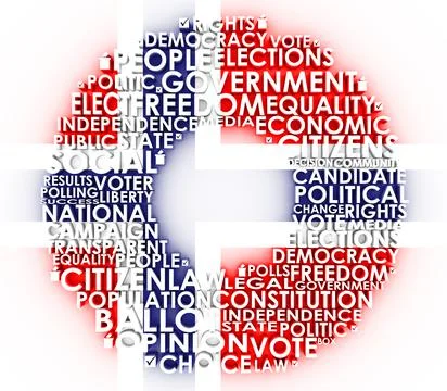 Elections relative tags cloud Stock Illustration