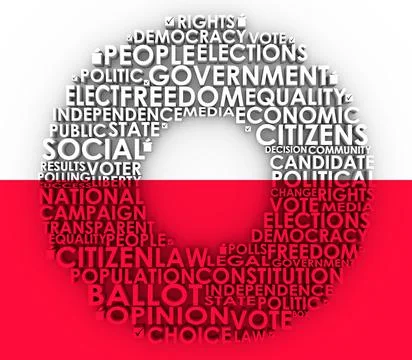 Elections relative tags cloud Stock Illustration