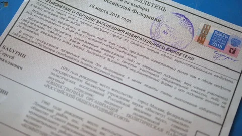 Elections in Russia 2018 Stock Footage 87288386