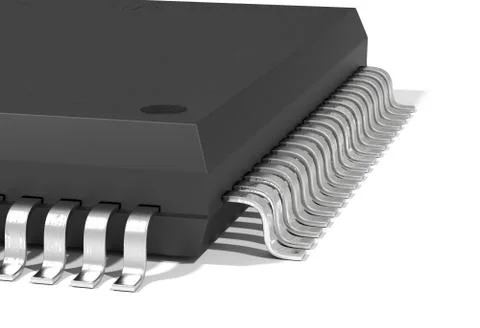 Electonic components microchips isolated 3d illustration Stock Illustration