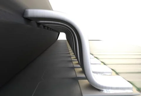 Electonic components microchips leg contacts on pcb 3d illustration Stock Illustration