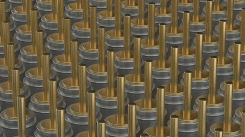 Electonic components microchips or cpu leg contacts. High tech abstract Stock Footage 117038187