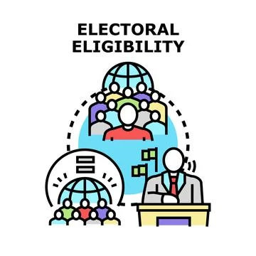 Electoral eligibility concept vector illustration Stock Illustration
