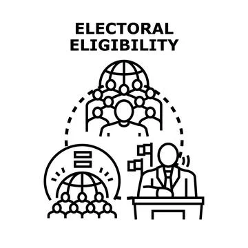 Electoral eligibility concept vector illustration Stock Illustration