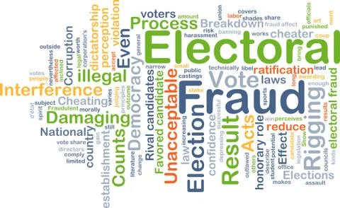 Electoral fraud background concept Stock Illustration