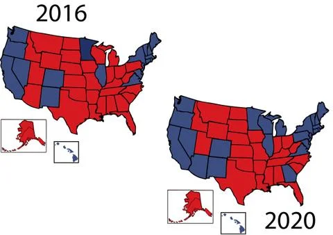Electoral Map 2020 Stock Illustration