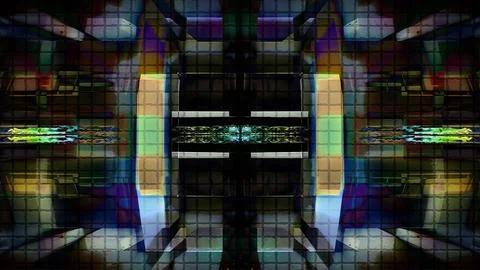 Electric Abstract Background Digital Rendering Illustrazione stock