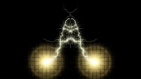 Electric Abstract Background Digital Rendering Illustrazione stock