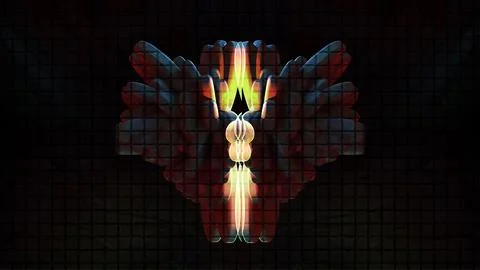 Electric Abstract Background Digital Rendering Illustrazione stock