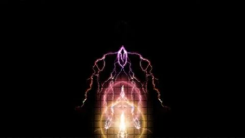Electric Abstract Background Digital Rendering Stock Illustration
