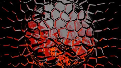 Electric Abstract Background Digital Rendering Stock Illustration