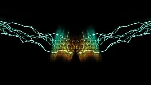 Electric Abstract Background Digital Rendering Illustrazione stock