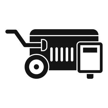Electric air compressor icon, simple style Illustrazione stock