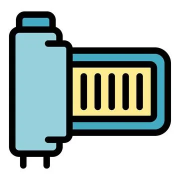 Electric air conditioner cooling system blowing cold air イラスト素材