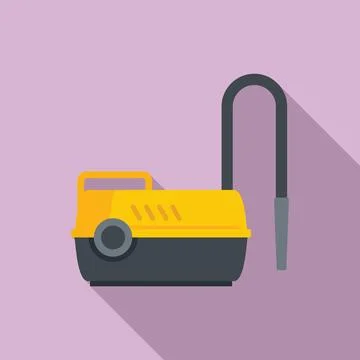 Electric air pump icon flat . Compressor paint Illustrazione stock