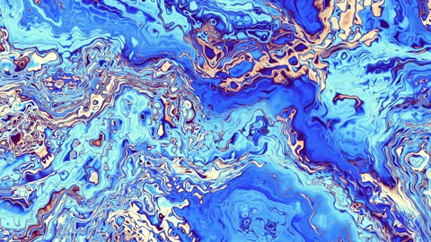 Electric and light blue marble swirl shifts dynamically with white highlights Stock Footage 337175346