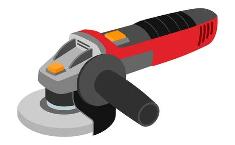Electric angle grinder isolated on white background Stock Illustration