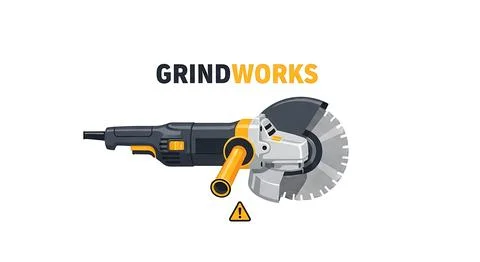 Electric angle grinder power tool illustration Stock Illustration