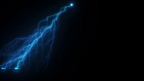 Electric arcs or lightning strikes. Electrical storm. Stock Footage 84559543