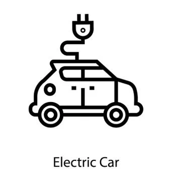 Electric Autonomous Car Stock Illustration