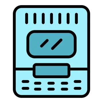 Electric bakery icon vector flat Illustrazione stock