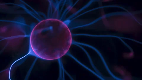 Electric ball on the black background. Stock Footage 179512907
