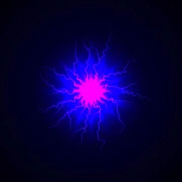 Electric ball with lightning effect Stockillustratie