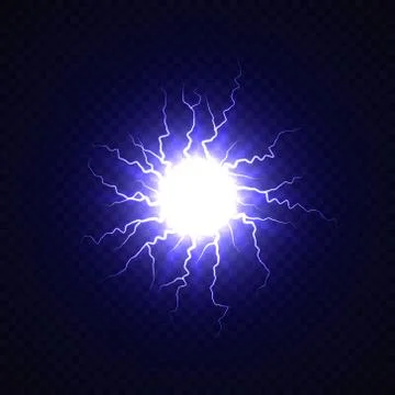 Electric ball with lightning effect Stock Illustration