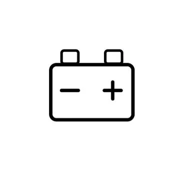 Electric battery battery vector plus minus flat icon Stock Illustration