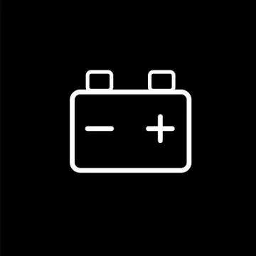 Electric battery battery vector plus minus flat icon Stock Illustration