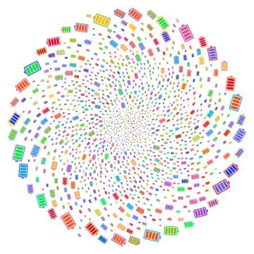 Electric Battery Centrifugal Exploding Globula 스톡 일러스트