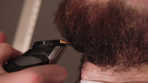Electric beard trimmer for men Stock Footage 157524932