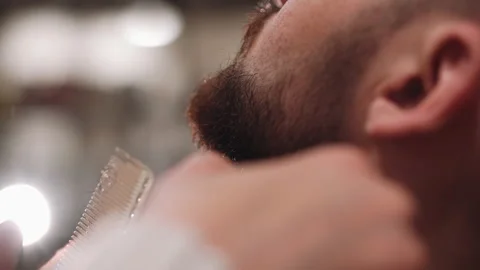 Electric beard trimmer for men Stock Footage 157524944