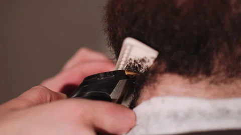 Electric beard trimmer for men Stock Footage 157525019