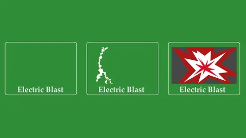 Electric Blast Energy Explosion Shockwave Animation | 2D FX Elements Pack Видео 333313805