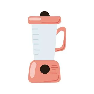 Electric blender design in flat style. Food mixer grinder for kitchen. Smoothie Stock Illustration