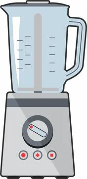 Electric Blender Icon in flat style. Vector Illustration Stock Illustration