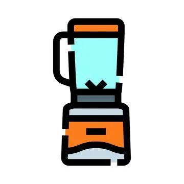 Electric blender kitchen appliance making smoothie icon Иллюстрация