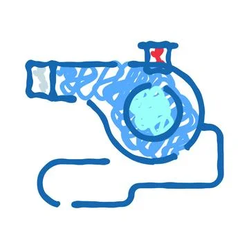 Electric blower tool creating airflow for cleaning tasks Stock Illustration