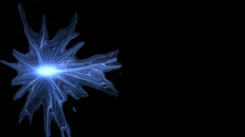 Electric Blue Blob Stock Footage 374312