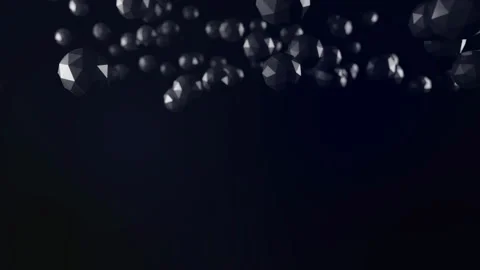 Electric blue bubbles float in darkness, creating a mesmerizing pattern Stock Footage 267882414